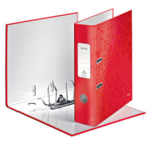 CLASSEUR LEITZ CARTON WOW 8CM ROUGE
