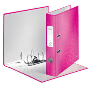 CLASSEUR LEITZ CARTON WOW 5CM ROSE