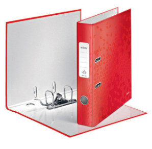 CLASSEUR LEITZ CARTON WOW 5CM ROUGE