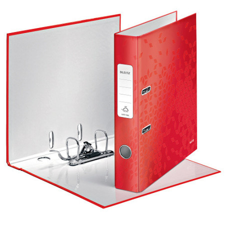 CLASSEUR LEITZ CARTON WOW 5CM ROUGE