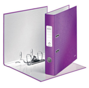 CLASSEUR LEITZ CARTON WOW 5CM POURPRE