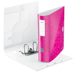 CLASSEUR LEITZ PP WOW 7,5CM ROSE