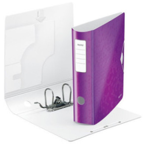 CLASSEUR LEITZ PP WOW 7,5CM POURPRE
