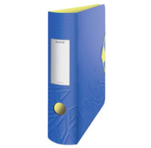 CLASSEUR LEITZ PP URBAN CHIC 8CM BLEU