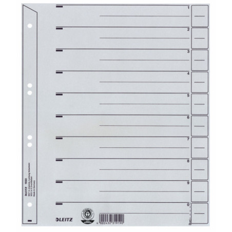 INTERCAL. A4 DECOUP. CART. GRIS 100PCS LEITZ