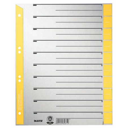 INTERCAL. A4 DECOUP. CART. ONGL. JAUNE 100PCS LEITZ