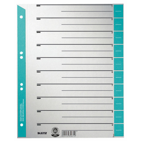 INTERCAL. A4 DECOUP. CART. ONGL. BLEU 100PCS LEITZ