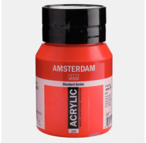 COULEUR ACRYLIC 500ML N°315 ROUGE PYRROLE