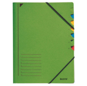 TRIEUR A4 LEITZ 7 COMP. VERT + ELAST.