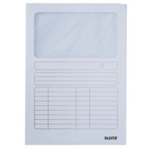 CHEMISE CART. A4 FENETRE LEITZ BLANC