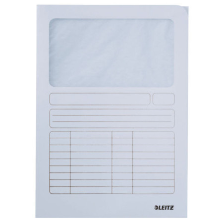 CHEMISE CART. A4 FENETRE LEITZ BLANC