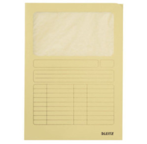CHEMISE CART. A4 FENETRE LEITZ JAUNE