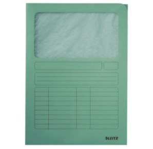 CHEMISE CART. A4 FENETRE LEITZ VERT CLAIR