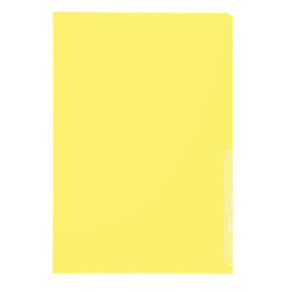 CHEMISE PLAST. A4 TRANSP. LEITZ GRAINEE JAUNE 130µ