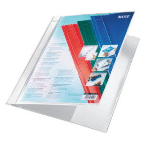 FARDE A GLISS. PLAST. A4 LEITZ 4193 BLANC PERSONNALISABLE