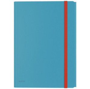 FARDE A ELAST.+RABATS A4 PP LEITZ COSY BLEU