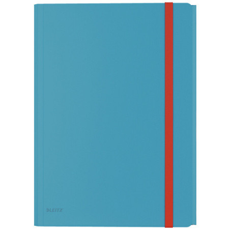 FARDE A ELAST.+RABATS A4 PP LEITZ COSY BLEU