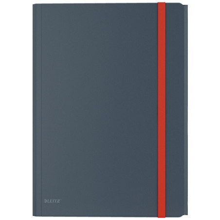 FARDE A ELAST.+RABATS A4 PP LEITZ COSY GRIS
