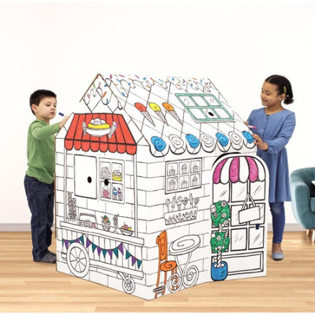 KIT EN CARTON FELLOWES GRANDE MAISON A COLORIER