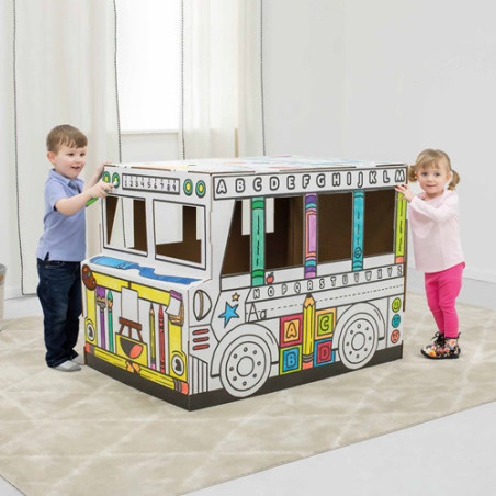 KIT EN CARTON FELLOWES GRAND BUS A COLORIER