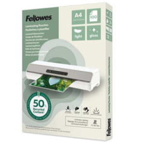 POCH. A LAMINER FELLOWES 216X303(A4) 80µ 100PCS RECYCLE