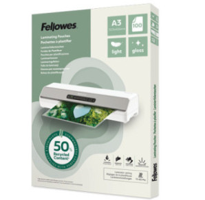 POCH. A LAMINER FELLOWES 303X426(A3) 80µ 100PCS RECYCLE