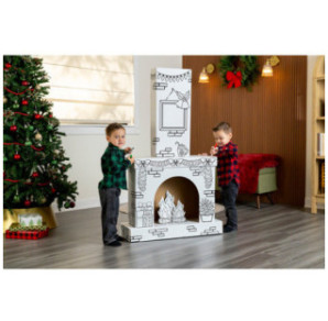KIT EN CARTON FELLOWES GRANDE CHEMINEE DE NOEL A COLORIER