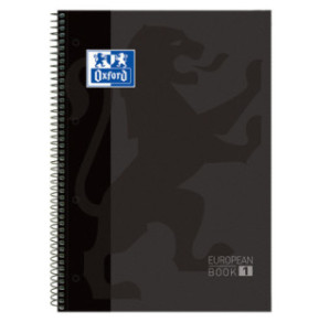 CAHIER OXFORD SPIRALE A4+ QUAD. 80FLS EUROPEANBOOK NOIR
