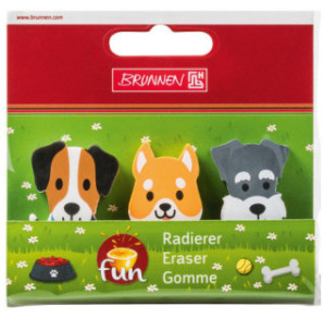GOMME BRUNNEN FUN CHIEN 3PCS