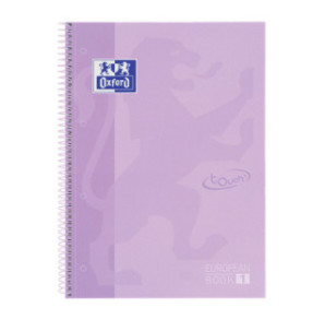 CAHIER OXFORD SPIRALE A4+ QUAD. 80FLS EUROPEANBOOK MAUVE PASTEL