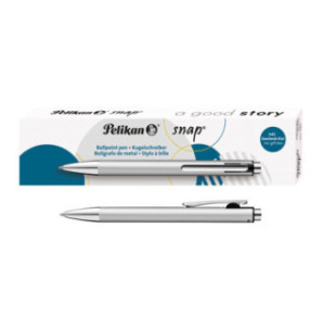 STYLO BILLE PELIKAN SNAP METALLIC SILVER