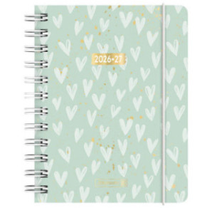 AGENDA SCOLAIRE BRUNNEN A6 HEARTS