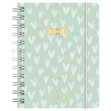 AGENDA SCOLAIRE BRUNNEN A6 HEARTS