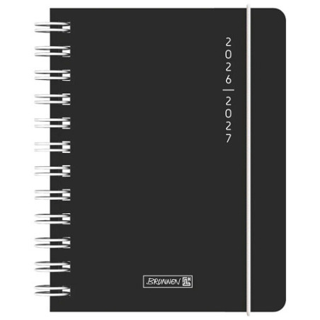 AGENDA SCOLAIRE BRUNNEN A6 PLAIN BLACK