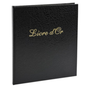 LIVRE D'OR 210X190MM 70FLS NOIR