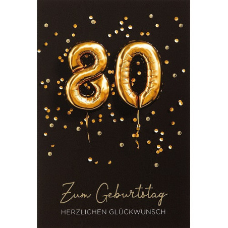 CARTE VOEUX BSB HAPPY BIRTHDAY 80