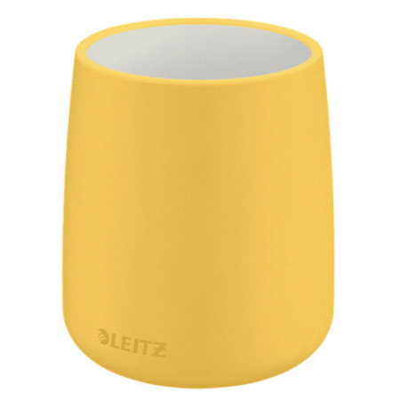 POT A CRAYONS LEITZ COSY JAUNE 87X87X108MM