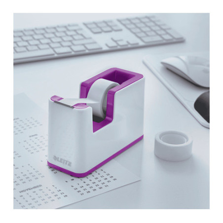 DEROULEUR TABLE 33MX19MM WOW DUAL LEITZ POURPRE + RUBAN