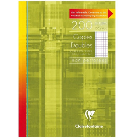 COPIE-DOUBLE CLAIREF. A4 100FLS NON PERF. + MARGE