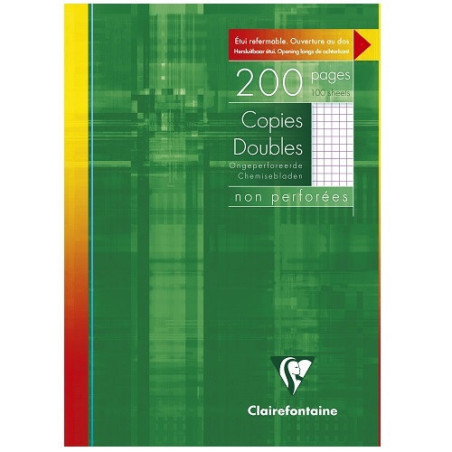 COPIE-DOUBLE CLAIREF. A4 100FLS NON PERF. SANS MARGE