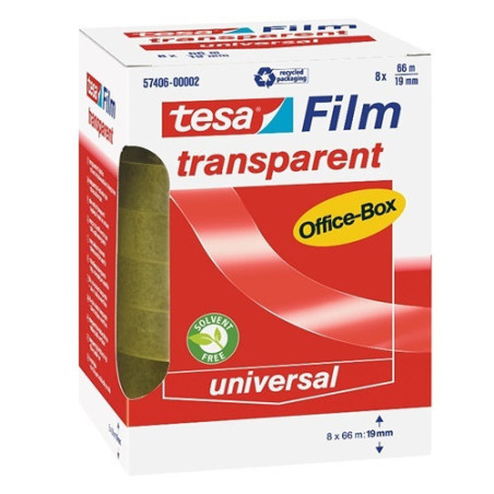 RUBAN ADHESIF 19MMX66M TRANSP. TESA