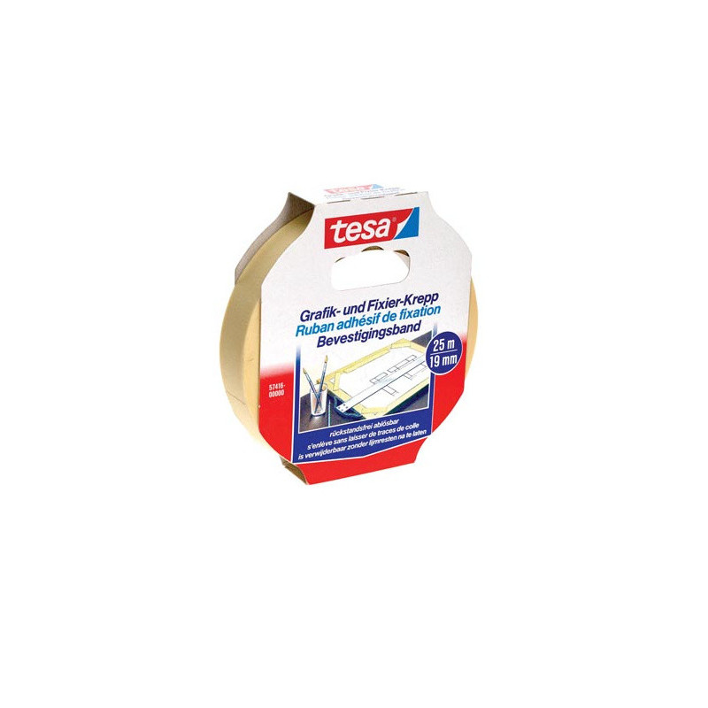 RUBAN ADHESIF MASQUAGE 19MMX25M TESA