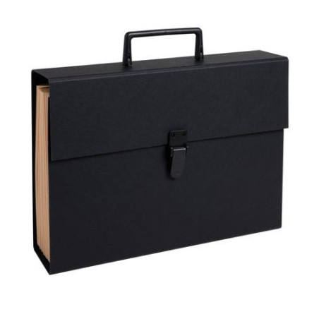 TRIEUR ACCORDEON EXACOMPTA A4 PP 20 COMP.+BOUTON POUSSOIR NOIR
