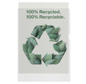 CHEMISE PLAST. A4 TRANSP. ESSELTE GRAINEE 100µ RECYCLE 20PCS