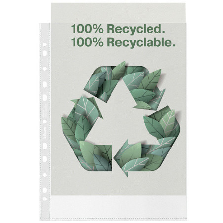 HOUSSE A4 TRANSP. ESSELTE GRAINEE 70MY RECYCLE 20PCS