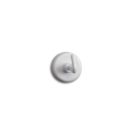 AIMANT Ø 25MM MAUL BLANC AVEC CROCHET 5PCS