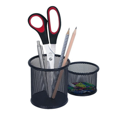 POT A CRAYONS MESH NOIR 2PCS