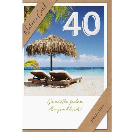 CARTE VOEUX BSB NATURE CARD HAPPY BIRTHDAY 40