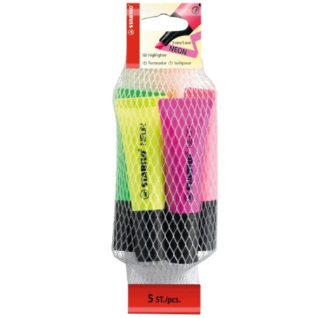SURLIGNEUR STABILO NEON 5PCS