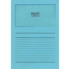 CHEMISE CART. A4 FENETRE ELCO BLEU 10PCS